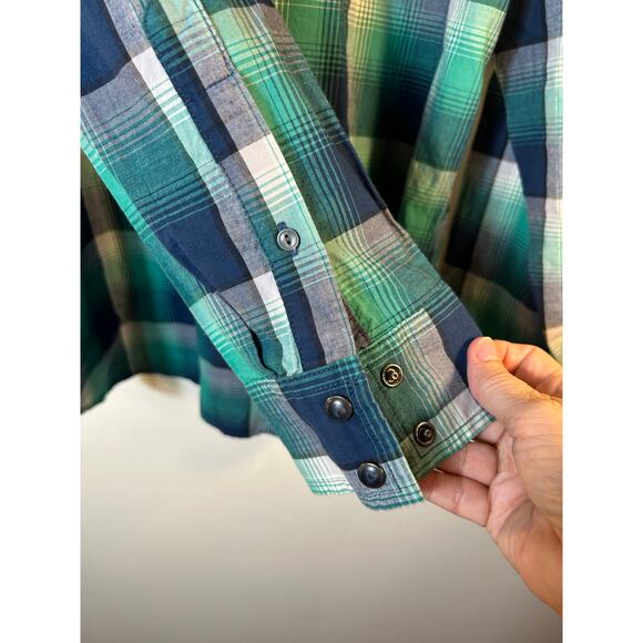 AMERICAN EAGLE Men’s Plaid Snap Button Down Long Sleeve Shirt / Size: XLT - Picture 8 of 8